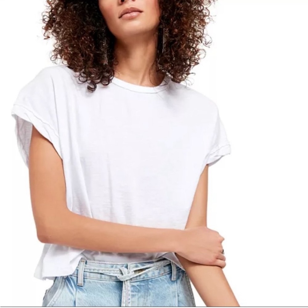 Free people we the free white tee XL